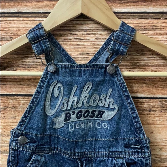 Oshkosh| Infant Denim Short Overalls - Picture 3 of 6